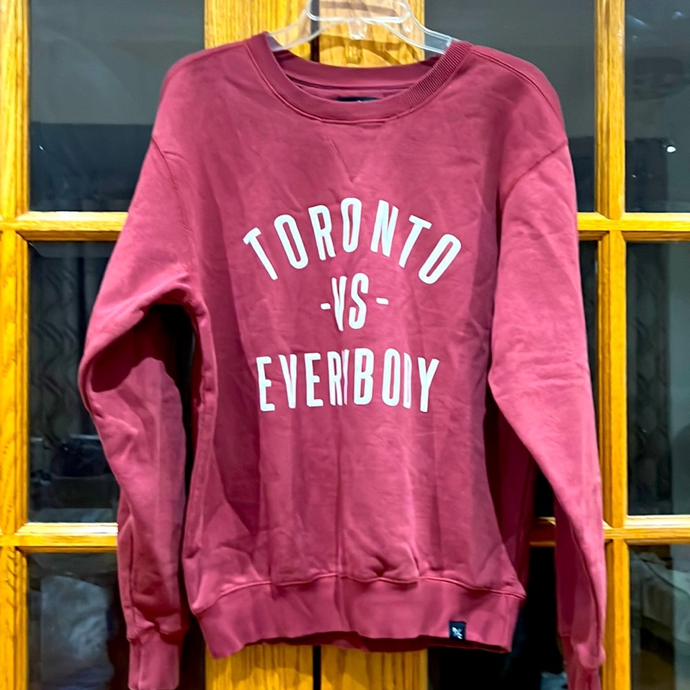 Peace Collective “Toronto VS Everybody”, women, burgundy, size Medium.